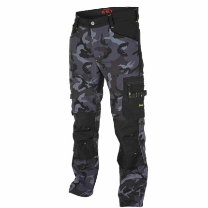 BENNON CAMOS Trousers black/grey