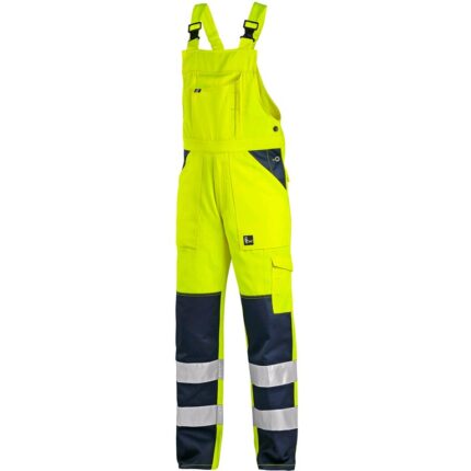 Reflexné nohavice NORWICH s náprsenkou Hi-Vis, žlté