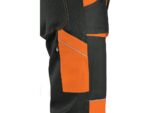 Montérkové nohavice CXS LUXY ROBIN s náprsenkou, čierno-oranžové – Obrázok 4