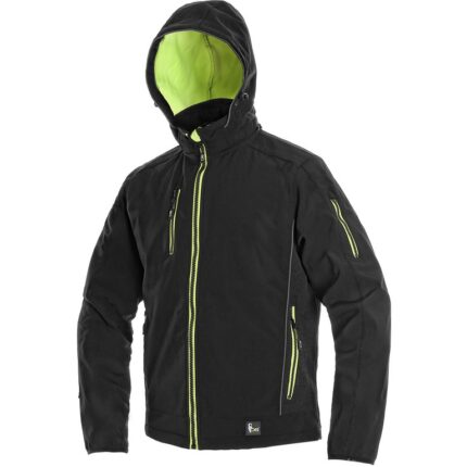 Softshellová bunda DURHAM unisex, čierno-žltá