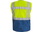 Reflexná vesta BOLTON Hi-Vis, žltá – Obrázok 2