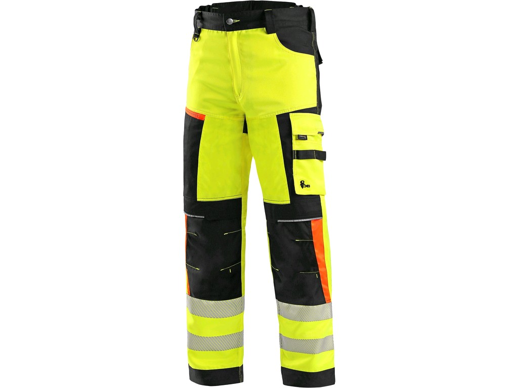 67596_1112-012-160-00_1.jpg Reflexné montérkové nohavice CXS BENSON do pása Hi-Vis, žlté – Obrázok 1