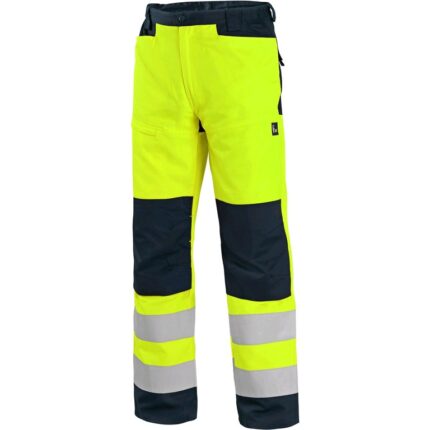 Reflexné nohavice CXS HALIFAX Hi-Vis do pása, žltý