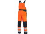 Reflexné nohavice CXS HALIFAX Hi-Vis s náprsenkou, oranžové