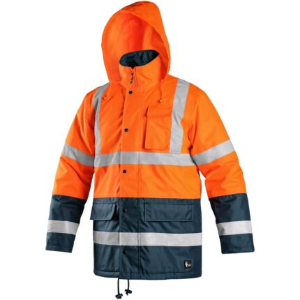 Zateplená reflexná bunda OXFORD Hi-Vis, oranžová
