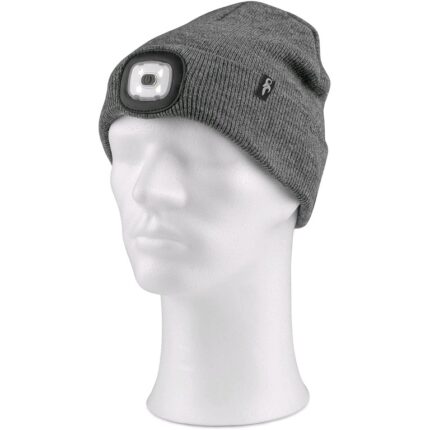 Čiapka CXS TYNAN s LED svetlom, sivá