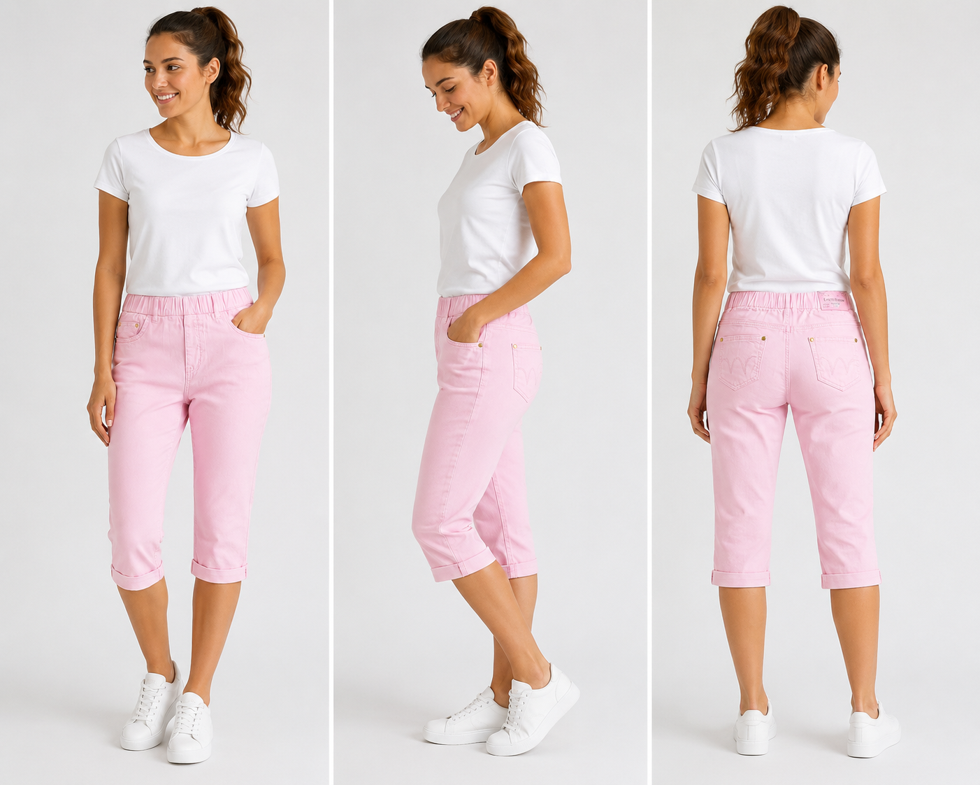 LETE ROSE 3/4 elastické nohavice ružové LETE ROSE 3/4 elastické nohavice ružové – Obrázok 1